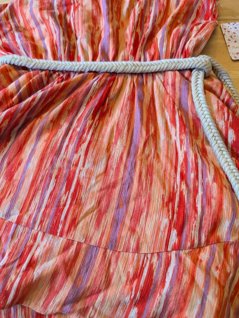 Free People Heart Shaped Face Dress Orange Size Small
